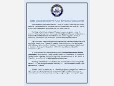 PORT CHESTER: 2022 Comprehensive Plan Revision Committee