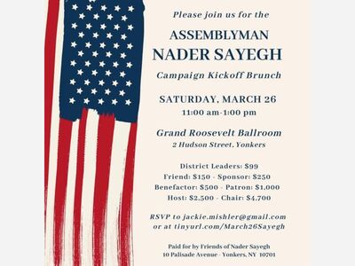 2022 ELECTIONS: Yonkers Assemblyman Nader Sayegh's Campaign Kickoff