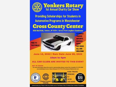 YONKERS: Rotary Charity Car Show For High School Scholarships At The Cross County Shopping Center
